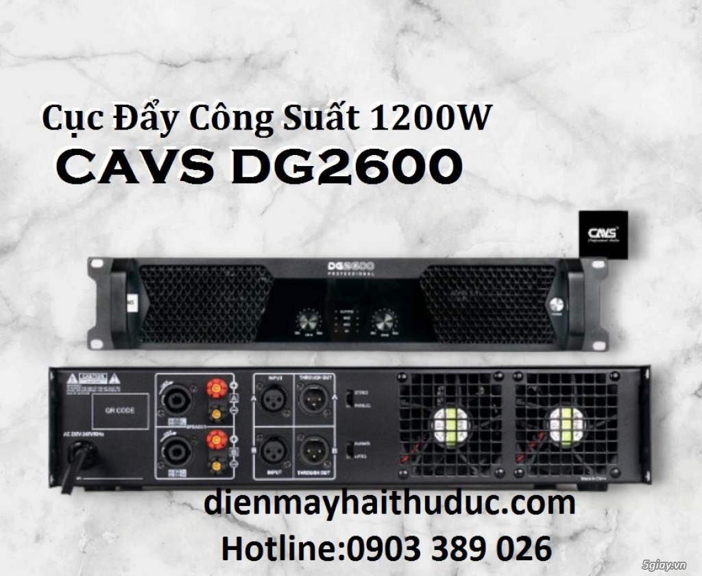 Cục Đẩy CAVS DG2600 công suất 1200W chính hãng Hàn Quốc - 4