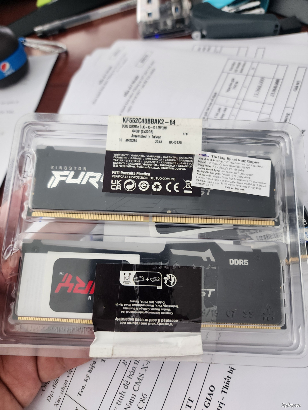 Bán Ram Kingston Furry Beat 2x32G DDR5 mới 100% - 1