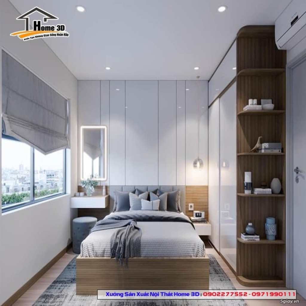 Dịch vụ thiết kế, thi công nội thất phòng ngủ trọn gói giá rẻ Home 3D