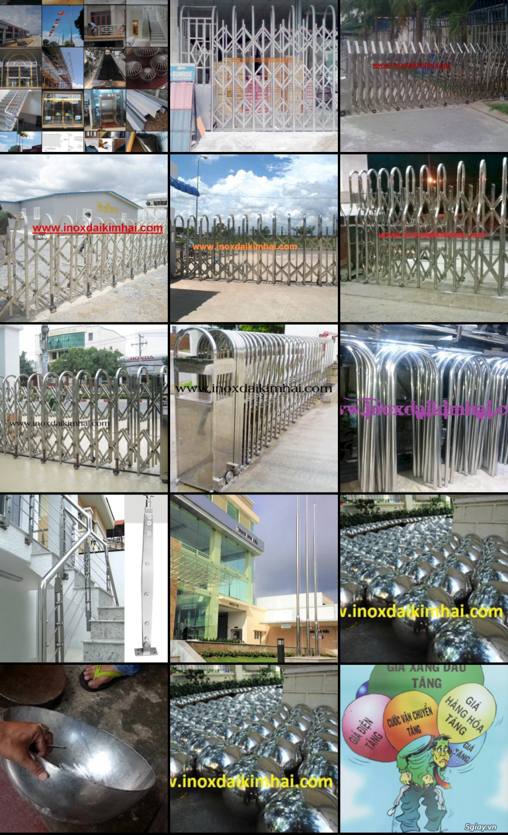 Cổng xếp inox 304 tự động - 2