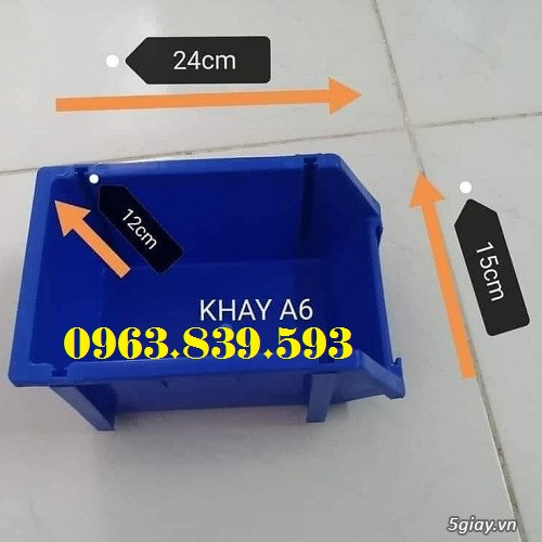 Khay nhựa đặc, sóng nhựa bít, thùng đựng linh kiện có nắp 0963 839 593 - 1