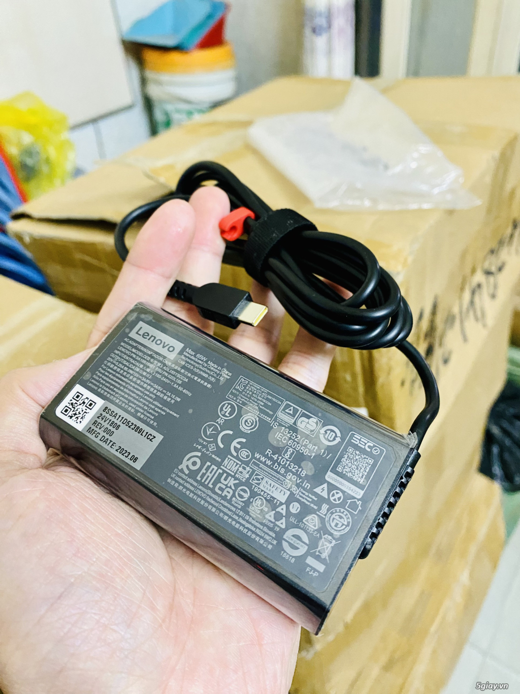 Sạc Laptop Lenovo Thinkpad 65W Type C / 135W Đầu Vuông đẹp zin bóc máy - 2