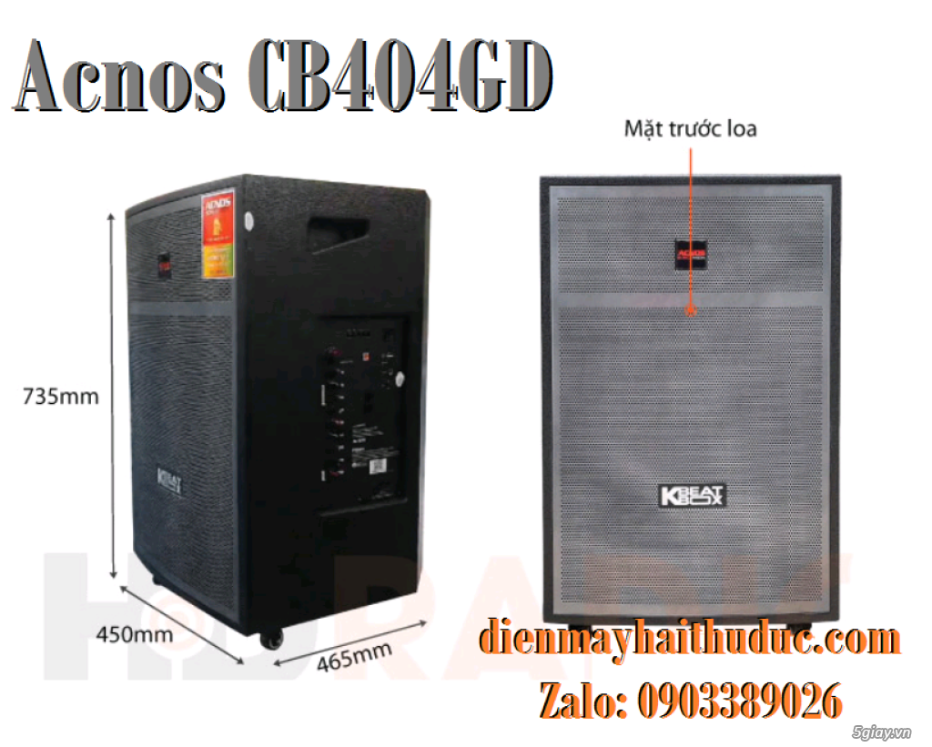 Loa di động Acnos CB404GD chức năng Bluetooth 5.0 Bass Box