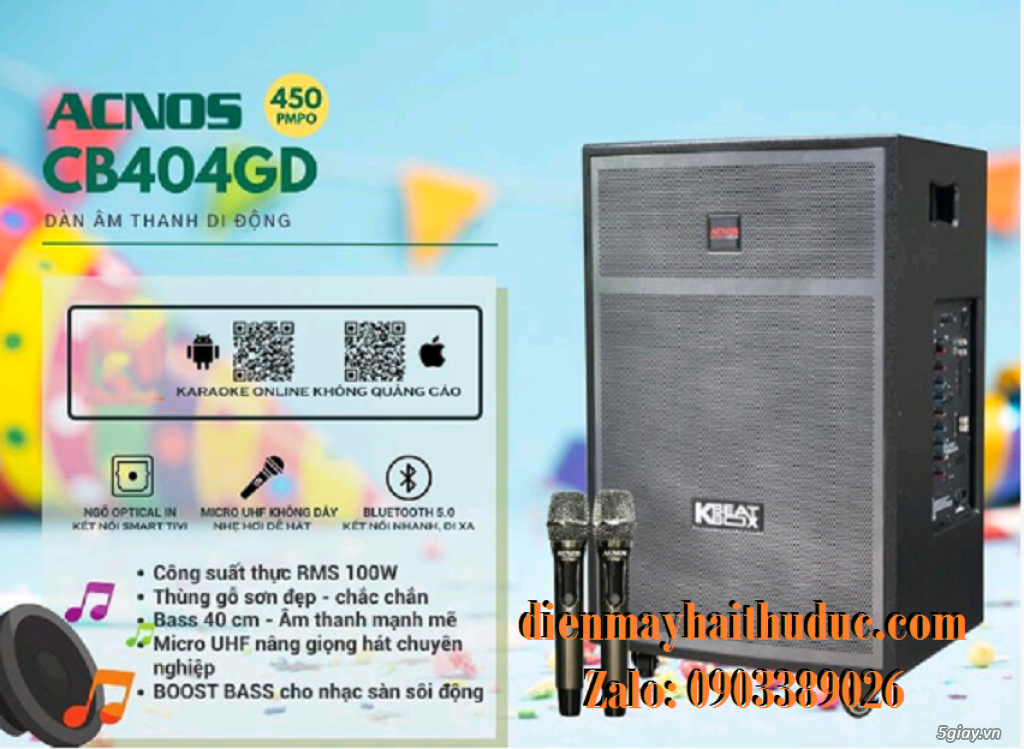 Loa di động Acnos CB404GD chức năng Bluetooth 5.0 Bass Box - 1