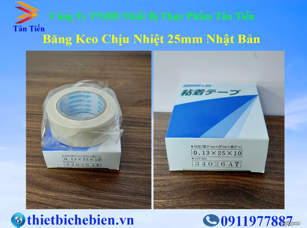 Băng dính chịu nhiệt 25mm Nhật Bản