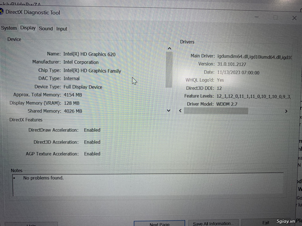 Laptop Dell Latitude 5490 i5-7300U ~2.7GHz/8GB/SSD 256GB - 5