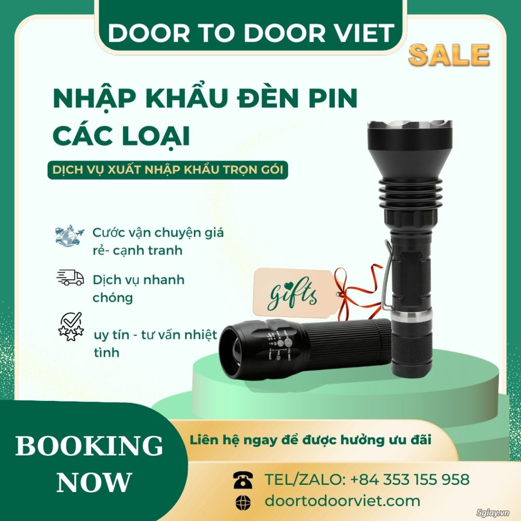 Thủ tục hải quan nhập khẩu đèn pin mới nhất