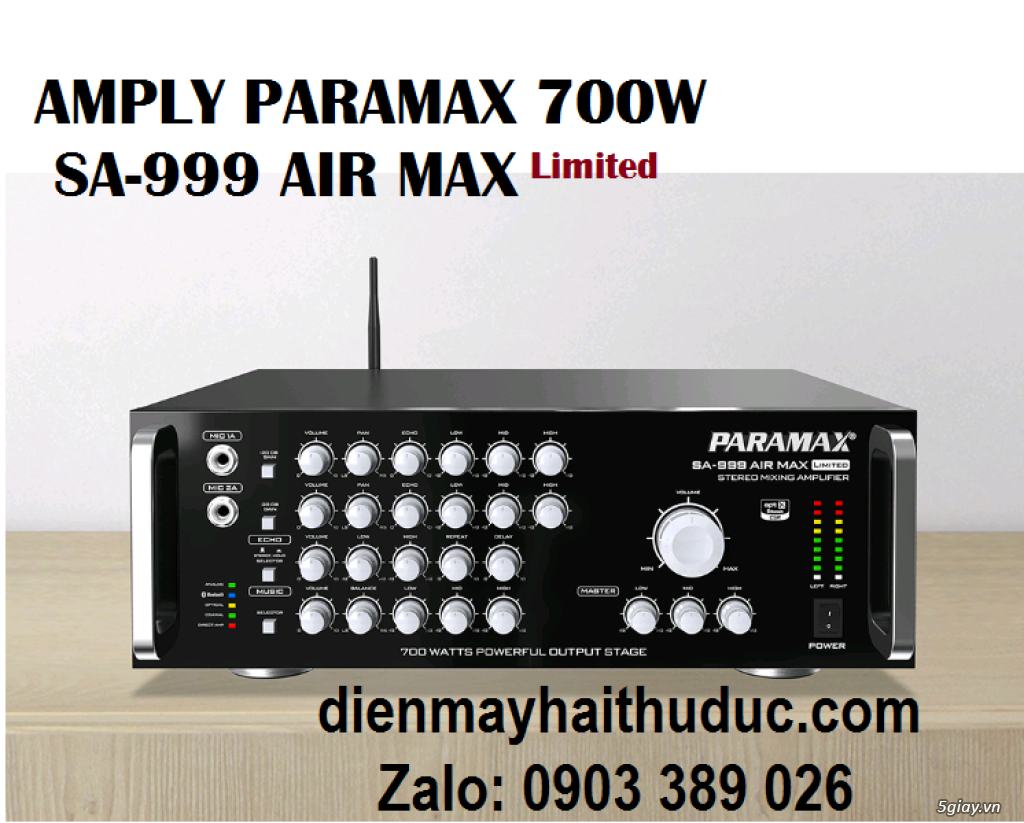 Amply Paramax SA-999 Air MAX Limited chức năng Bluetooth, Optical - 3