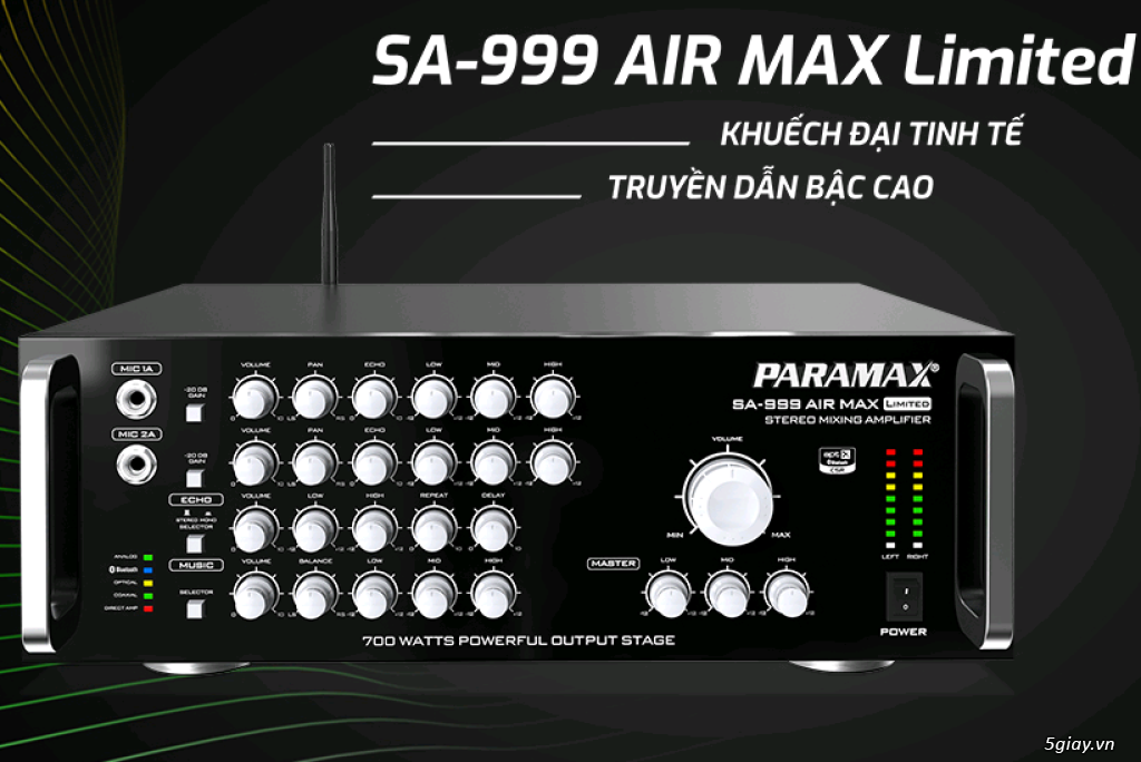 Amply Paramax SA-999 Air MAX Limited chức năng Bluetooth, Optical - 1