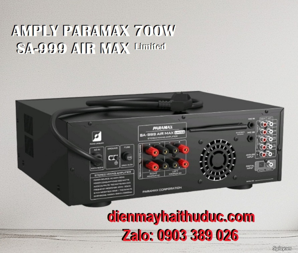 Amply Paramax SA-999 Air MAX Limited chức năng Bluetooth, Optical - 2