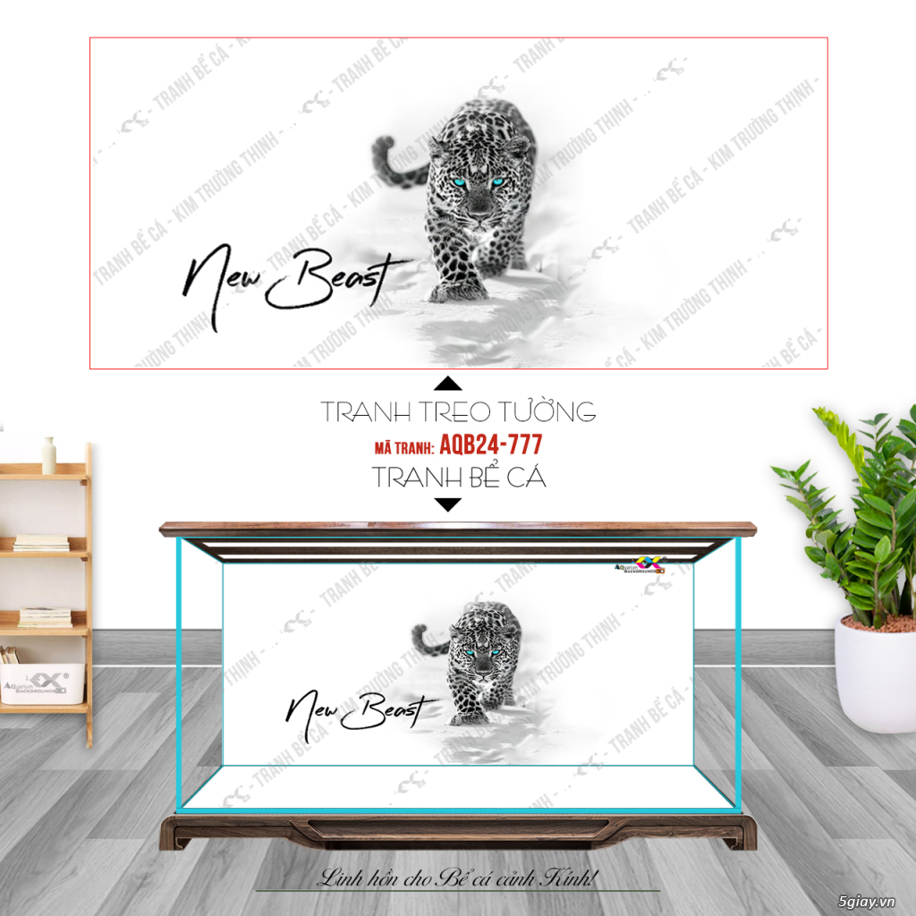 Tranh Bể cá - Tranh lụa Canvas - LH: 0899965588 - Gía tốt cho Đại Lý