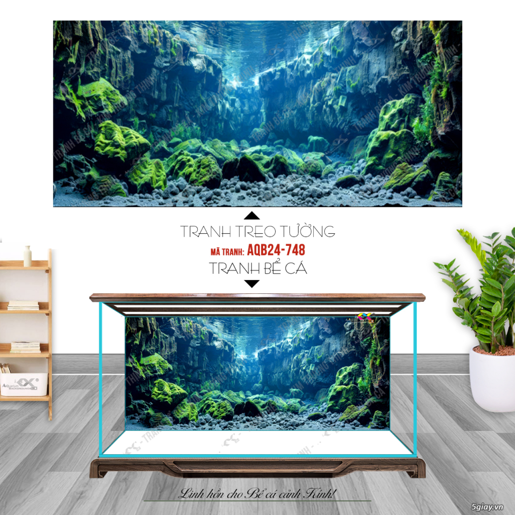 Tranh Bể cá - Tranh lụa Canvas - LH: 0899965588 - Gía tốt cho Đại Lý - 2