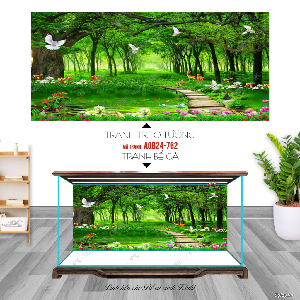 Tranh Bể cá - Tranh lụa Canvas - LH: 0899965588 - Gía tốt cho Đại Lý - 4