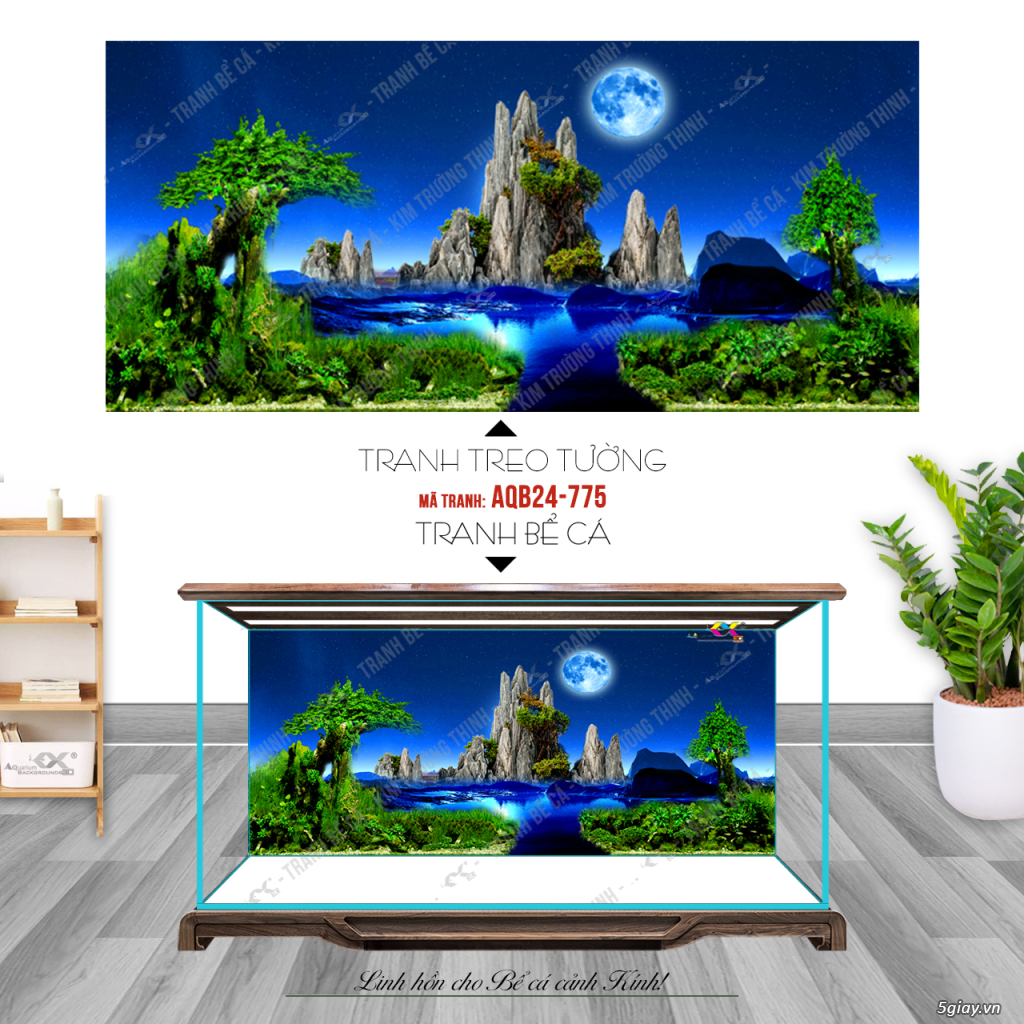 Tranh Bể cá - Tranh lụa Canvas - LH: 0899965588 - Gía tốt cho Đại Lý