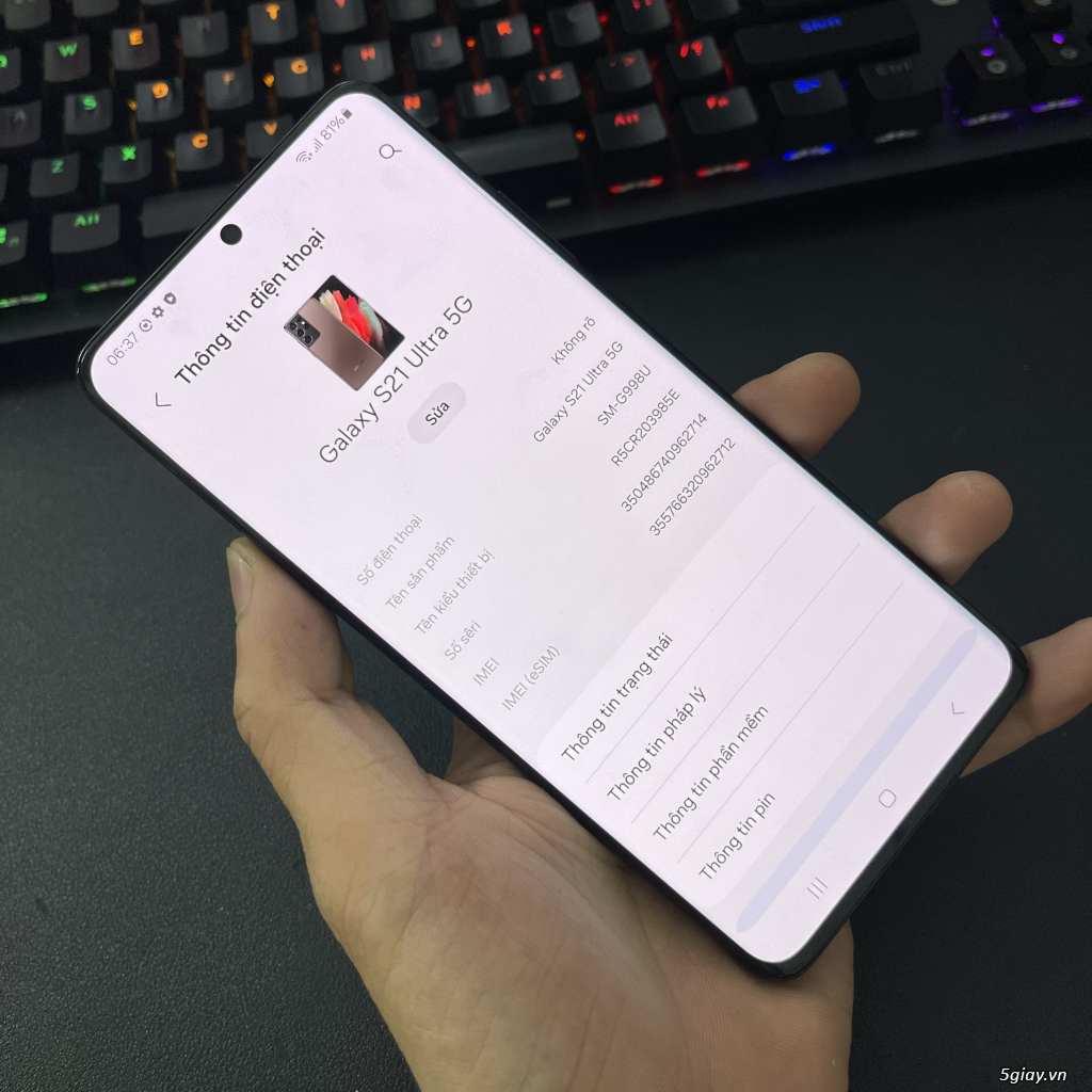 samsung galaxy s21 ultra 5g nguyên zin đẹp 99% - 2