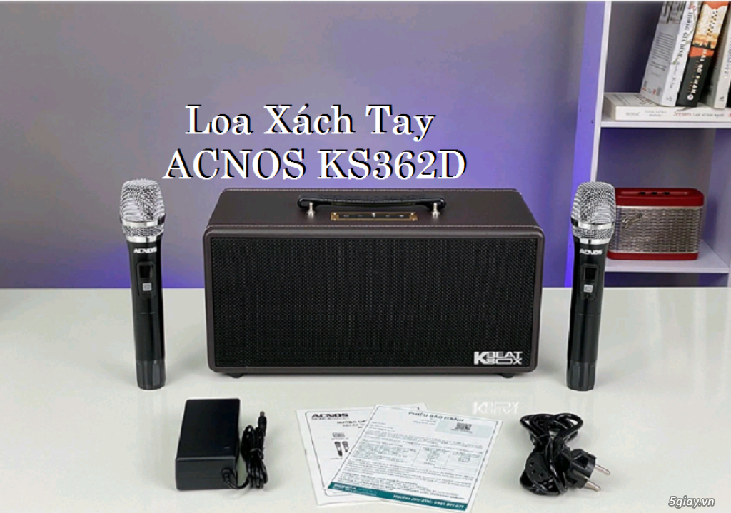 Loa xách tay mini Acnos KS362D chức năng tự động cân chỉnh Karaoke - 2