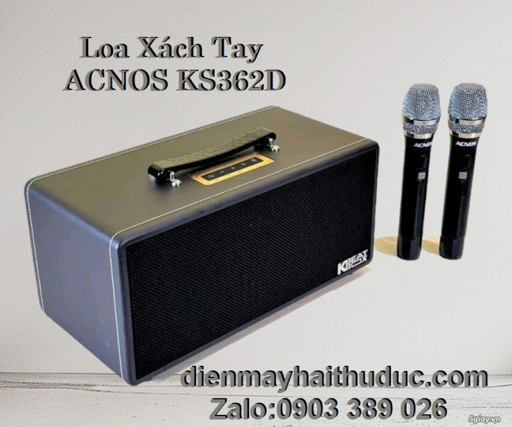 Loa xách tay mini Acnos KS362D chức năng tự động cân chỉnh Karaoke - 1