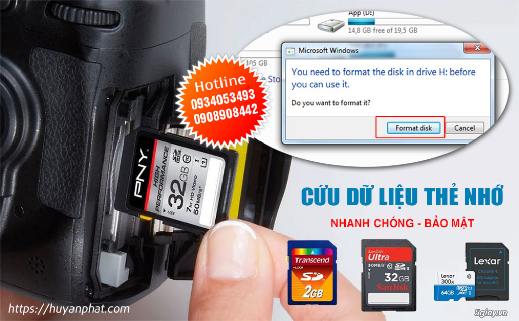 【Địa Chỉ™】1️⃣ Chuyên Cứu Dữ Liệu Thẻ Nhớ Đòi Format - Khôi Phục USB - 1