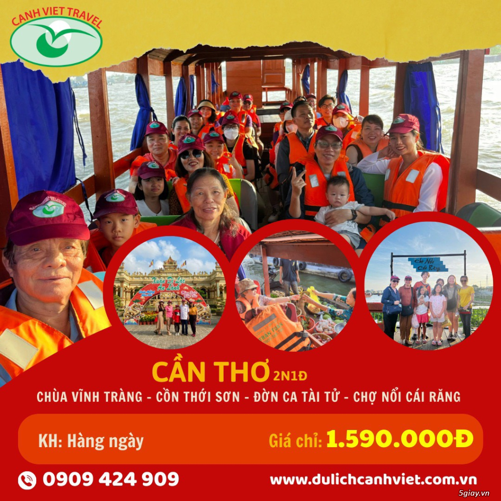 TOUR DU LỊCH CẦN THƠ 2N1Đ