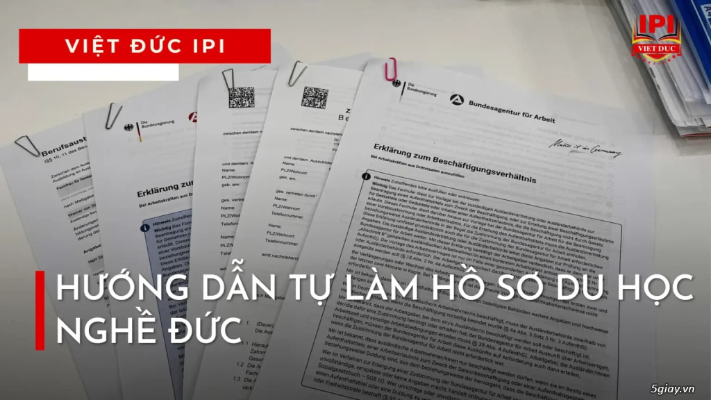 HƯỚNG DẪN TỰ LÀM HỒ SƠ DU HỌC NGHỀ ĐỨC