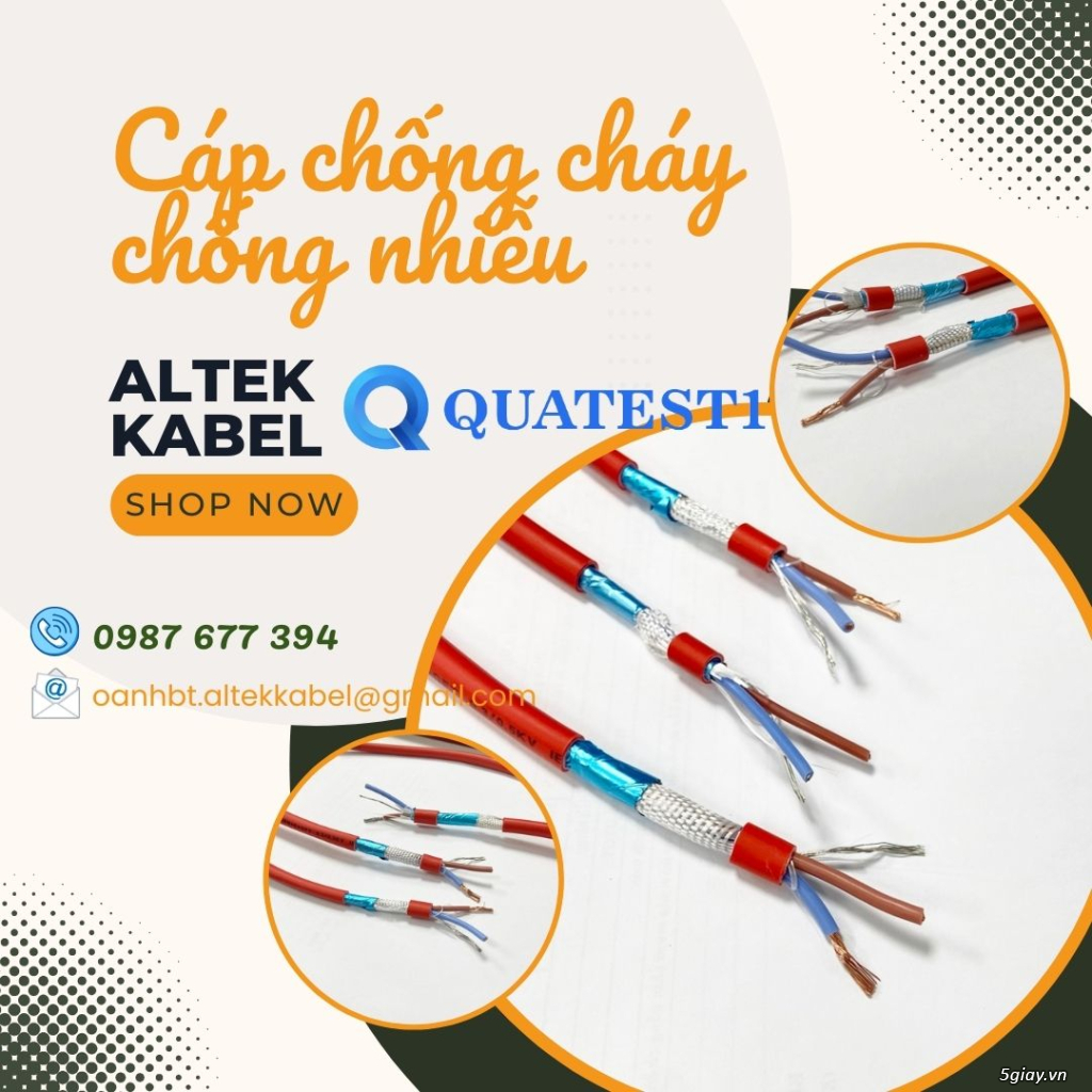 cáp chống cháy chống nhiễu 2x1.5mm - 1