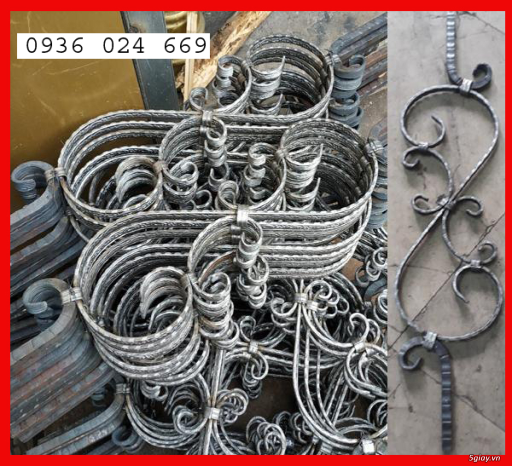 Phụ kiện sắt uốn nghệ thuật - uốn chi tiết theo yêu cầu - 2