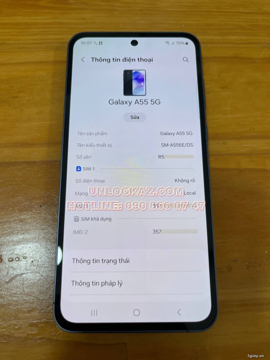 Mở khóa xóa knox Samsung Galaxy A55 A05 A25 A05s A15 A35 - 1