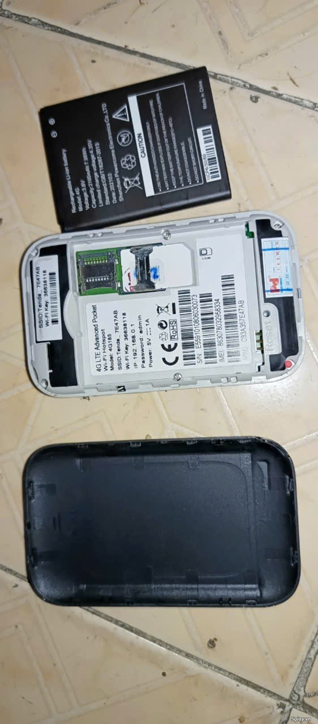 Thiết bị phát WIFI từ sim 4G xịn, màn hình màu TENDA - 4