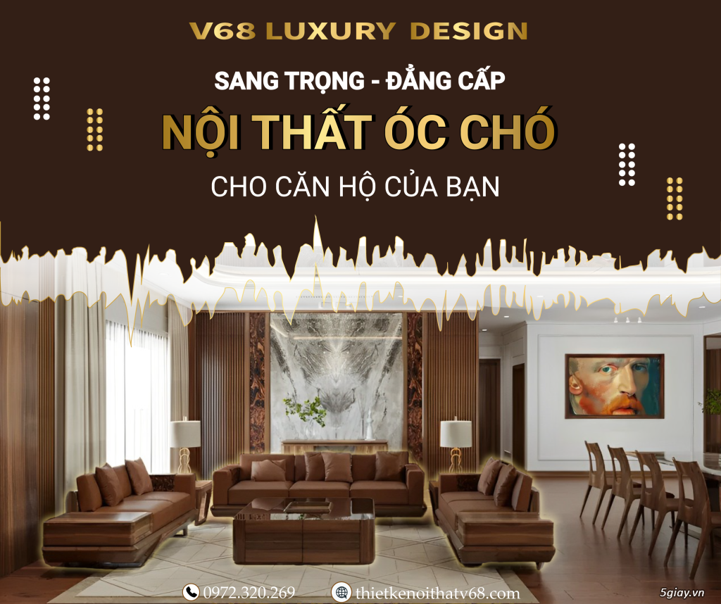 Thiết kế nội thất gỗ óc chó – Lựa chọn hoàn hảo