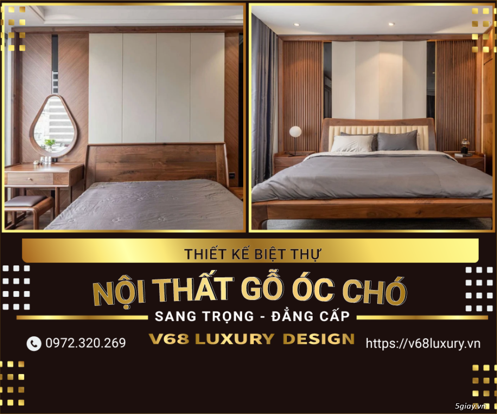 Thiết kế nội thất gỗ óc chó - ĐẲNG CẤP - SANG TRỌNG - TINH TẾ - 2