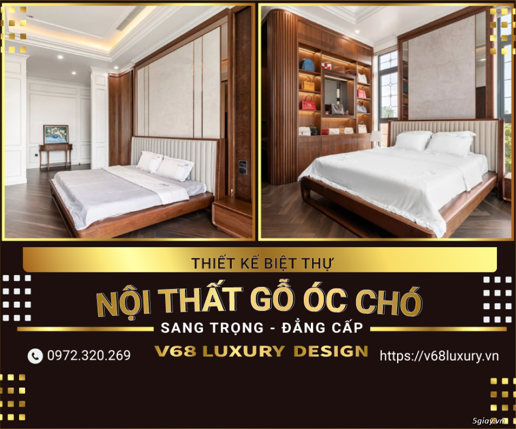 Thiết kế nội thất gỗ óc chó - ĐẲNG CẤP - SANG TRỌNG - TINH TẾ - 5