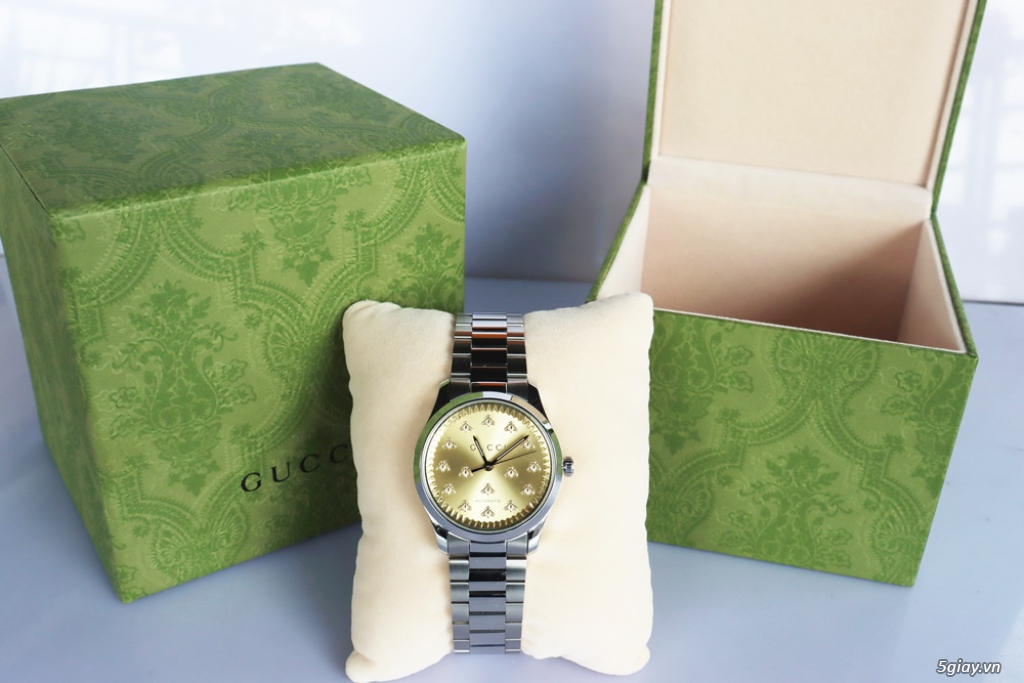 ĐH Nam Gu.cci Timeless MultiBee Automatic - Mặt Vàng Gold Fullbox