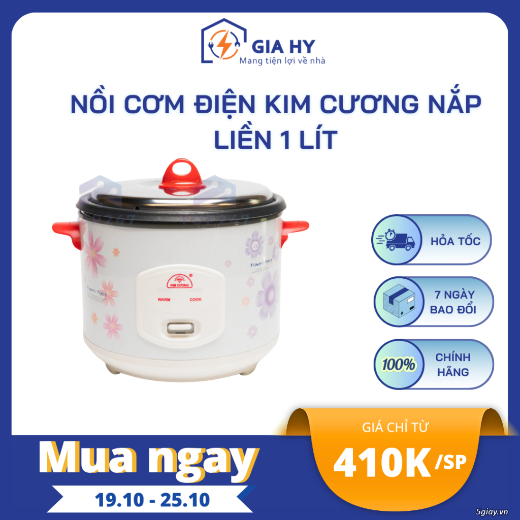 Nồi cơm điện nắp rời siêu tiện lợi