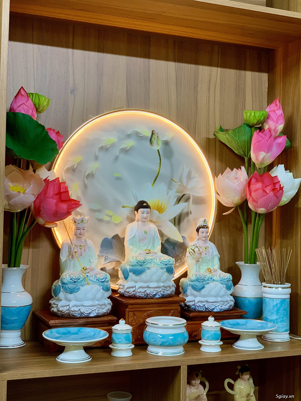 Tượng Phật diện đẹp - bộ thờ cúng ship toàn quốc - 1