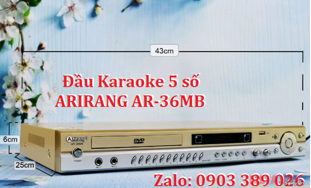 Đầu karaoke 5 số Arirang AR-36MB xài được các loại đĩa CD/VCD/DVD... - 1