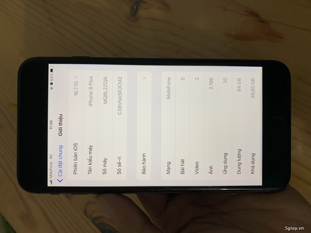 Bán Iphone 8 Plus 64gb đen quốc tế zin chuẩn - 2