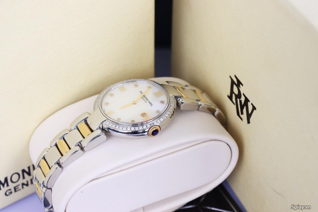 ĐH Nữ Raymond Weil Diamonds - Mặt Xà Cừ - Niềng & Cọc Số Kim Cương - 4
