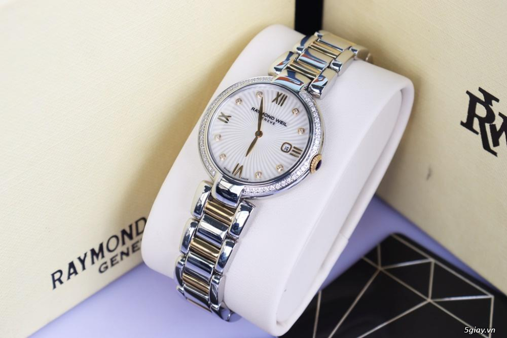ĐH Nữ Raymond Weil Diamonds - Mặt Xà Cừ - Niềng & Cọc Số Kim Cương - 3
