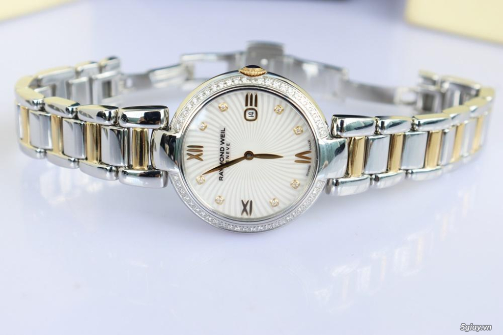 ĐH Nữ Raymond Weil Diamonds - Mặt Xà Cừ - Niềng & Cọc Số Kim Cương