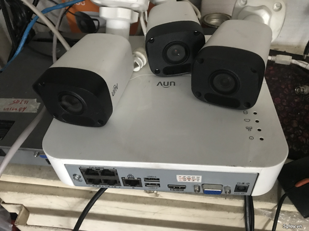 Bộ camera ip POE 3 mắt