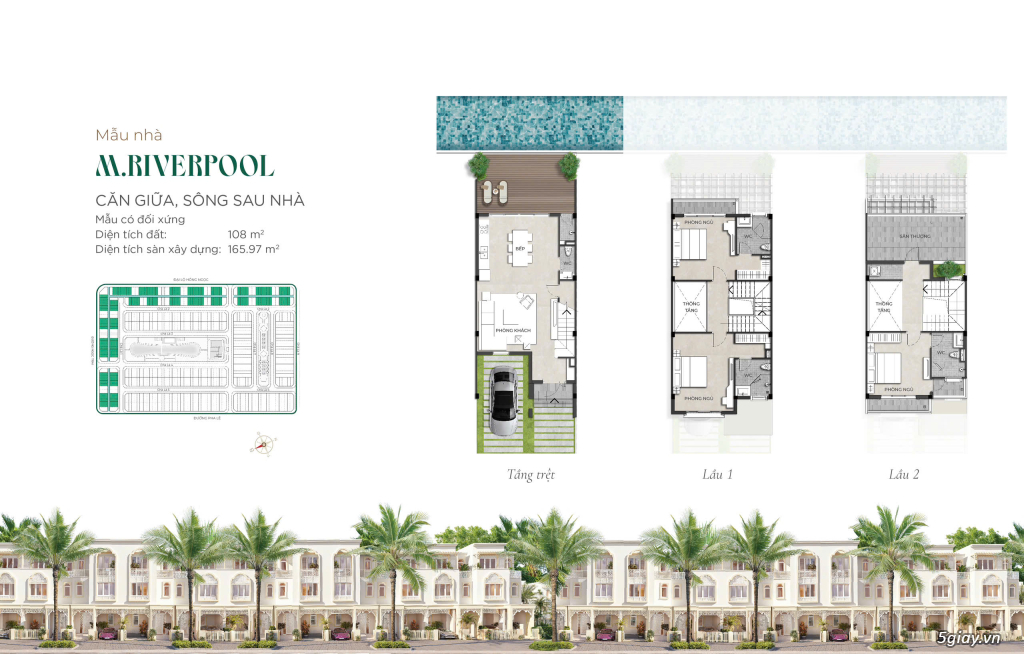Layout phong cách Ả Rập - tiểu khu cao cấp nhất khu sông Town | 5giay