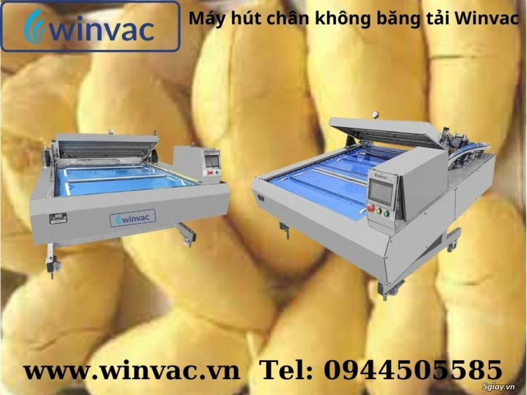 Máy hút chân không băng tải Winvac đóng gói sầu riêng