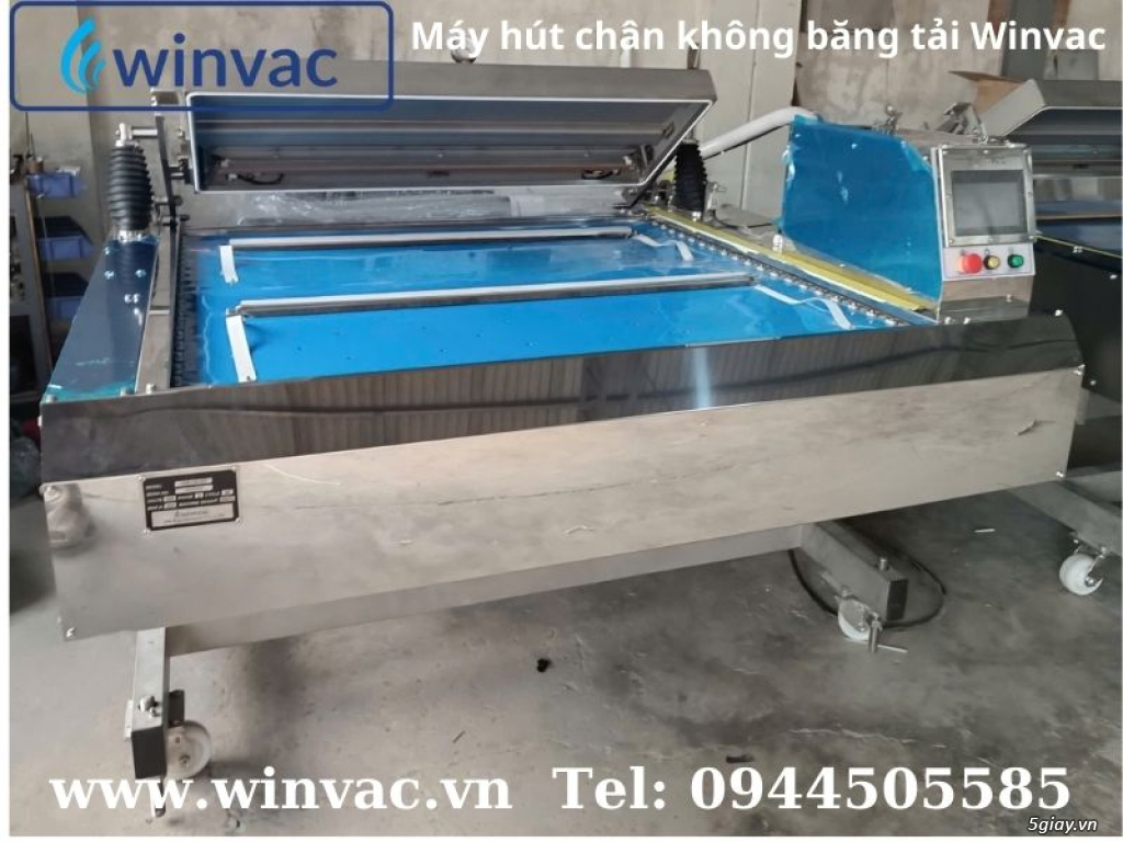 Máy hút chân không băng tải Winvac đóng gói sầu riêng - 4