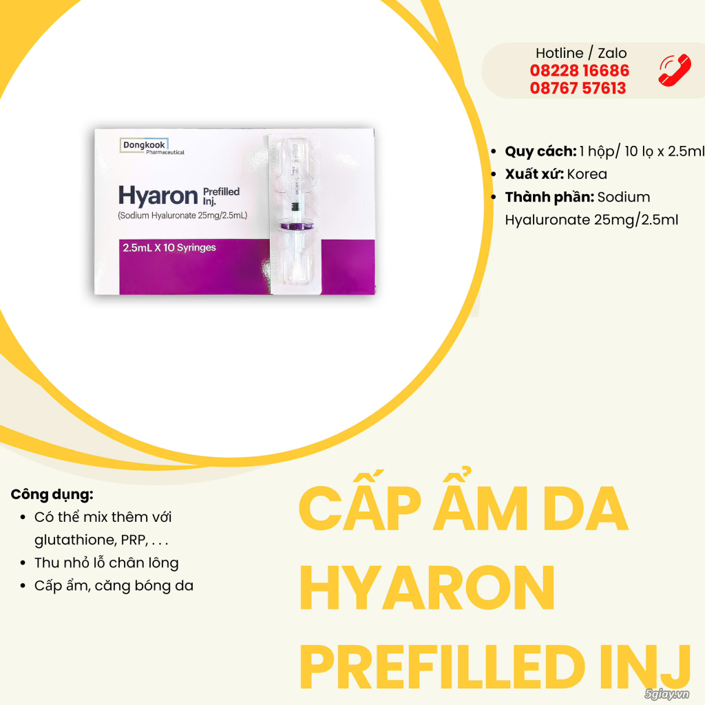 Cấp Ẩm Da Hyaron - Hotline: 08228 16686 - fillerbotoxs.com