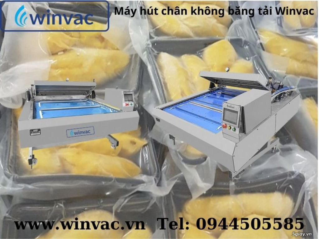 Máy hút chân không băng tải Winvac đóng gói sầu riêng - 1