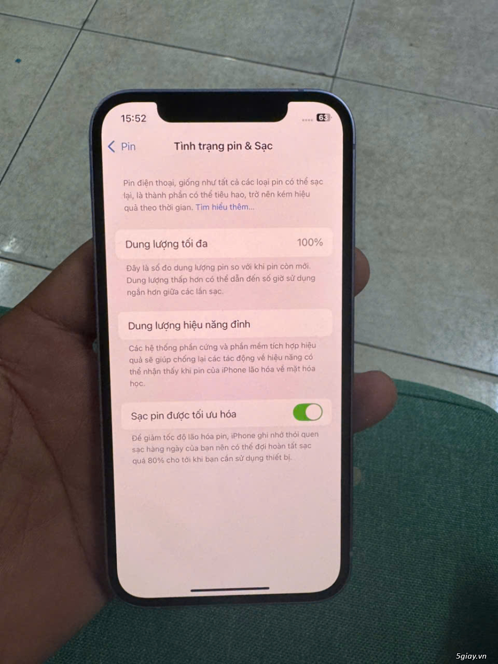 iPhone 12 128gb Tím Môn _Máy đẹp zin full_Pin new 100% - 3