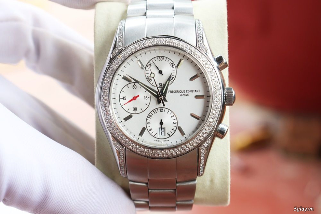 ĐH Nam : Frederique Constant Chronograph Automatic - Niềng Kim Cương - 11