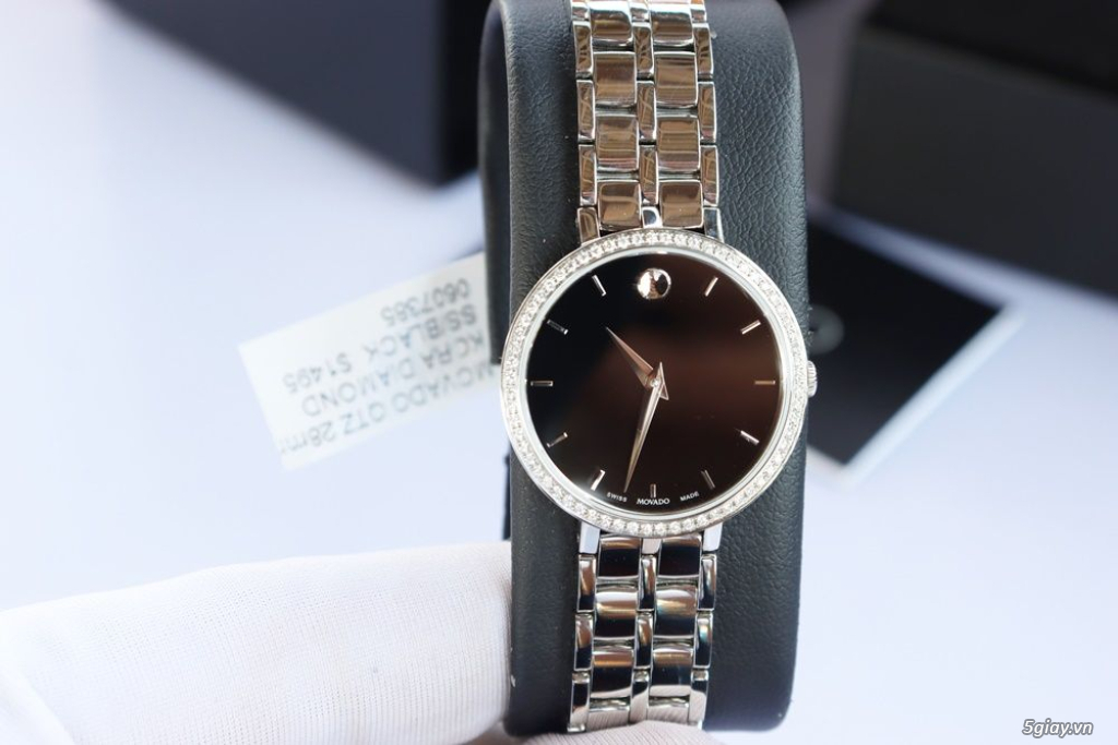 Đồng Hồ Nữ Movado Kora Mới 100% Niềng đính full Kim Cương thiên nhiên - 12