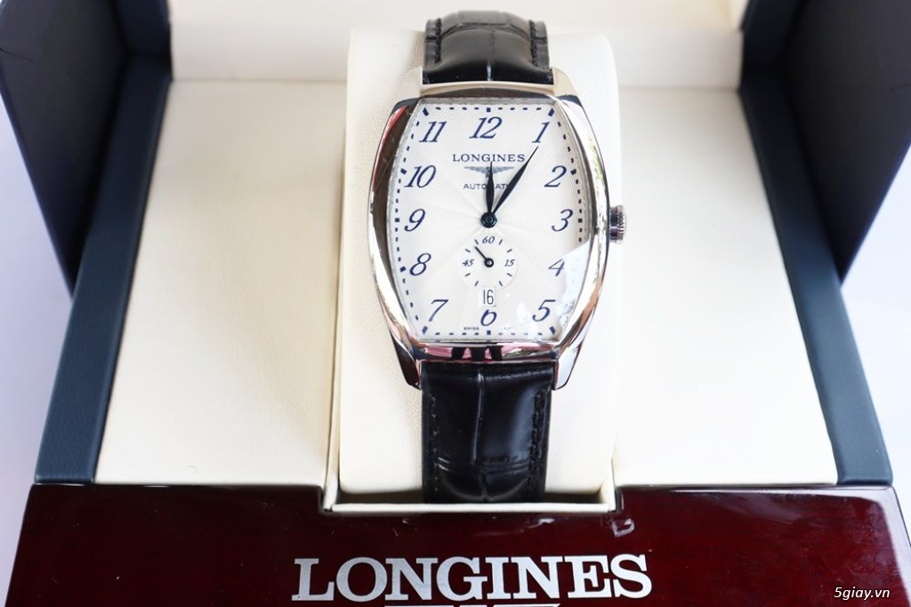 Đồng Hồ Nam : Longines Evidenza Automatic - Dây da, kim nung Xanh - 18