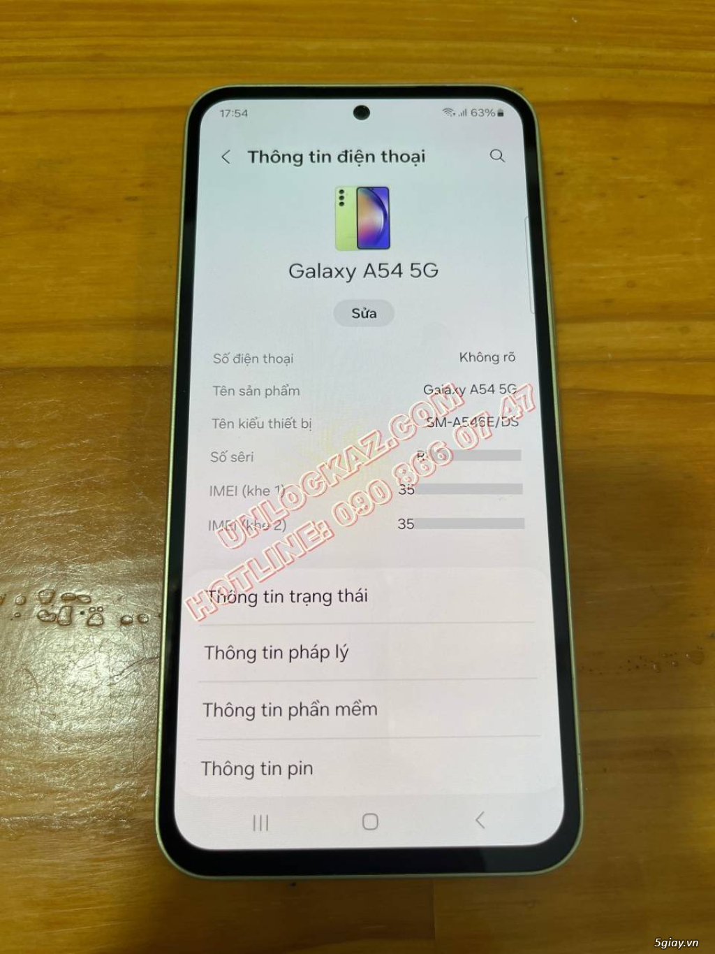 Mở khóa xóa knox Samsung Galaxy A34 A54 A04 A14 A04s A24 - 1